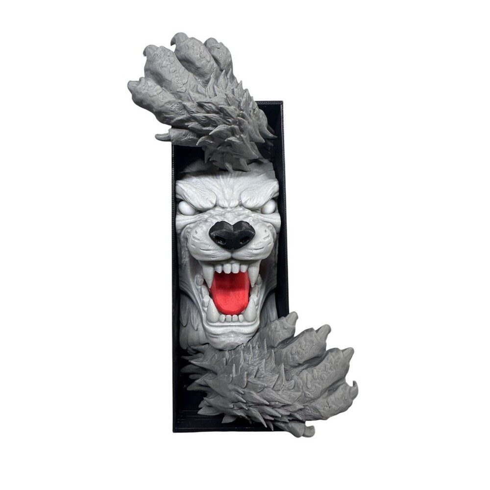 Multicolor Werewolf Book Nook Insert 3D Printed Shelf Monster Horror Shelf Decor - Picture 5 of 5